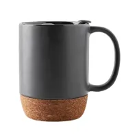 EcooTech 350 Ml Renk Seramik+Mantar Dizayn Bardak